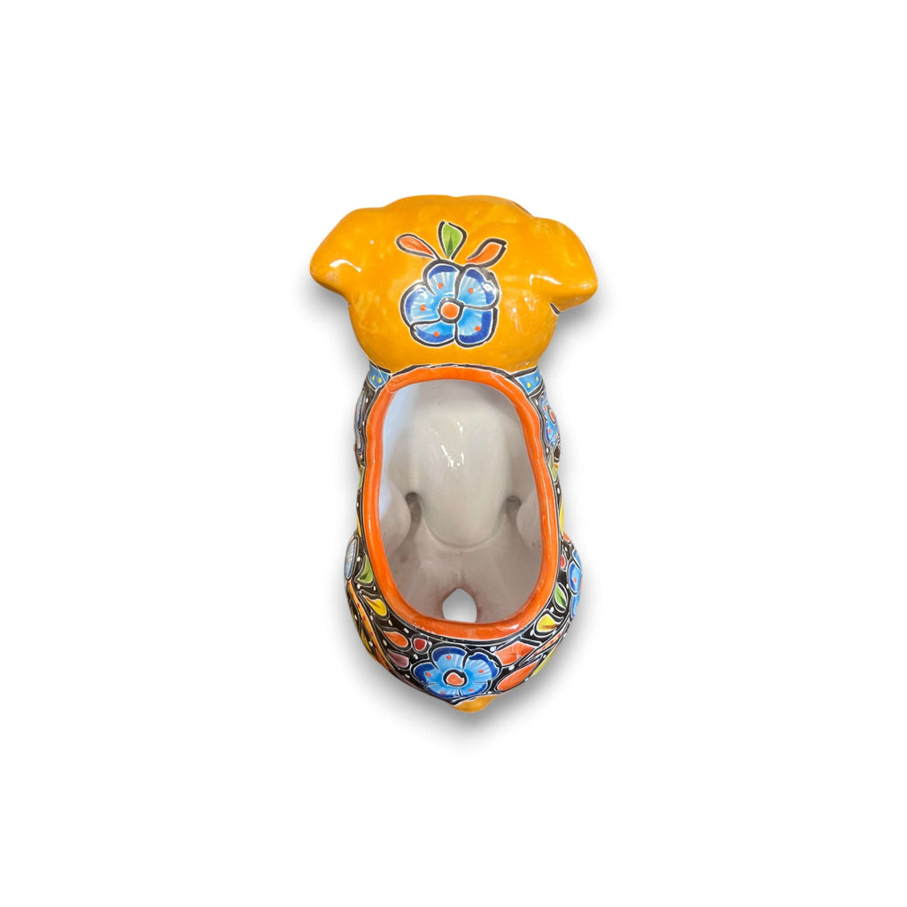 Talavera Pug Planter | Hand-Painted Mexican Dog Pottery