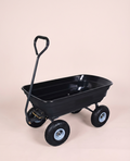 Heavy-Duty Garden Dump Cart – 600 lb Capacity, 10" Pneumatic Tires, 180° Rotating Handle