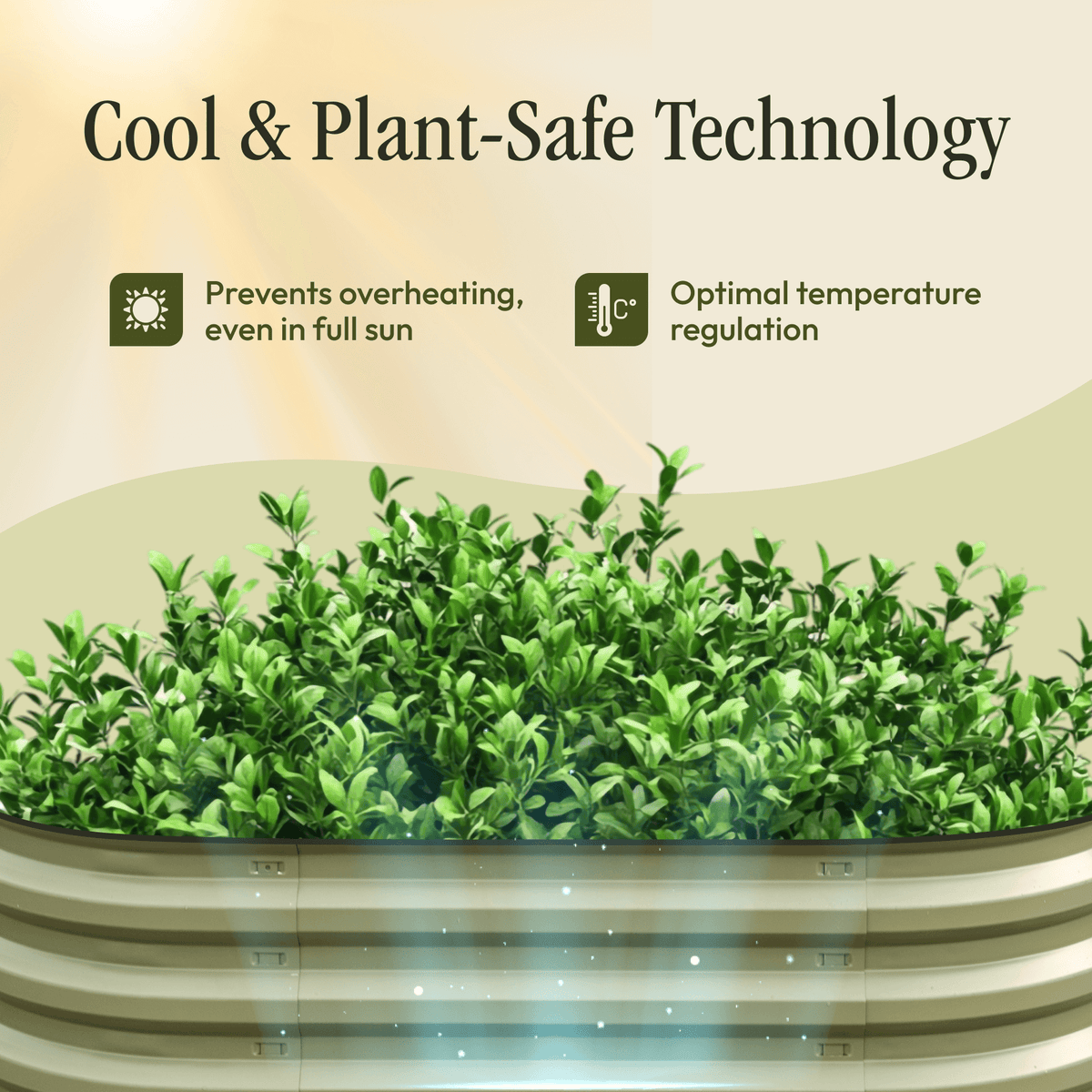 Gro-Rite Metal Raised Garden Bed Kit – No Tools Needed, Food-Safe Aluzinc Steel