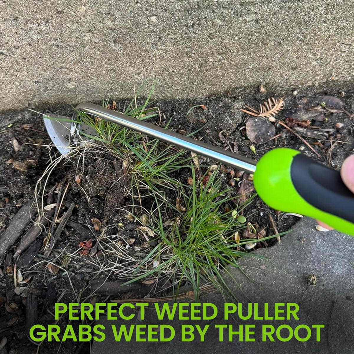 Stainless Steel Garden Root Weeder Tool – Ergonomic Handle, Rust-Resistant