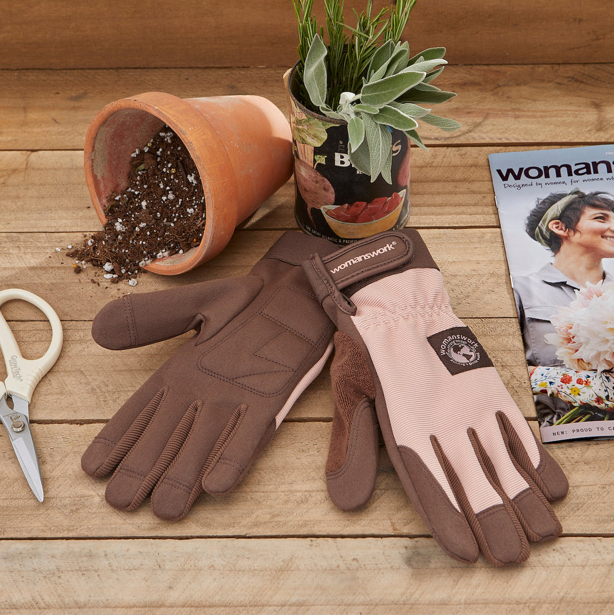 Women's Digger Gardening Gloves – Reinforced Fingertips, Machine Washable