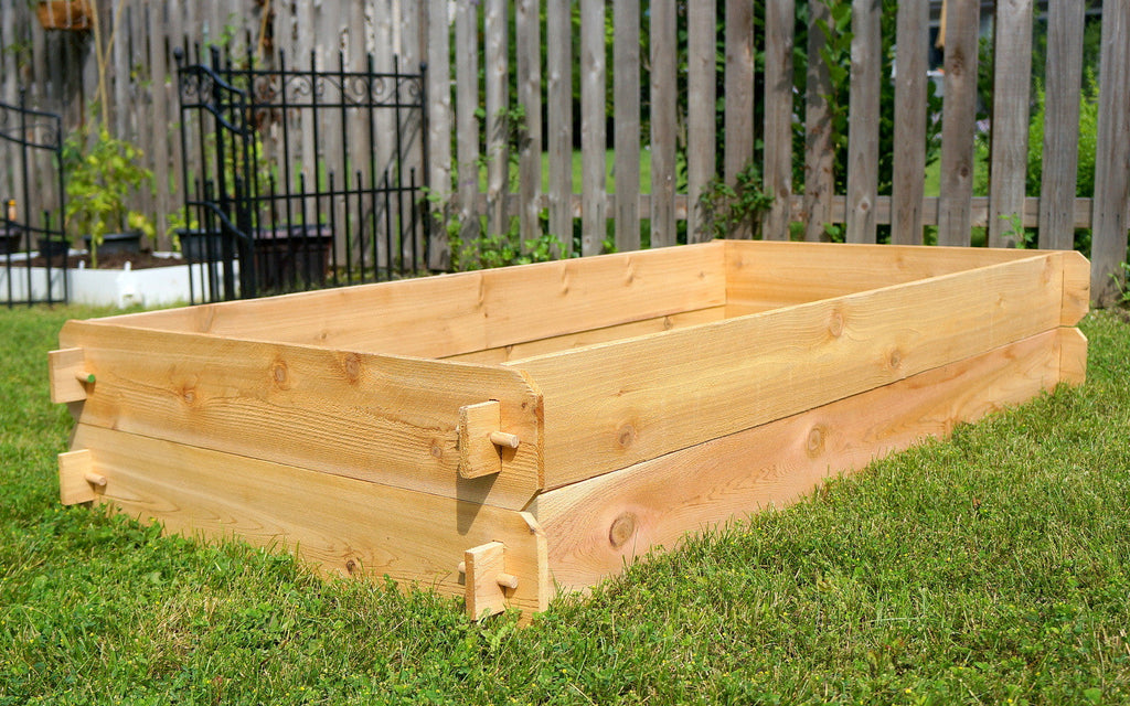 Cedar Raised Garden Bed Kit – Double Deep 3x6, No Tools, Handcrafted in the USA