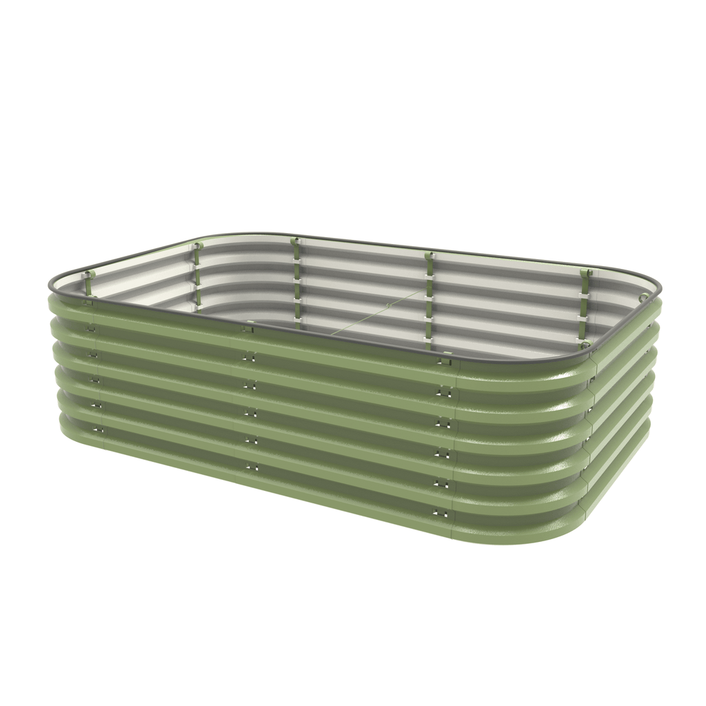 Gro-Rite Metal Raised Garden Bed Kit – No Tools Needed, Food-Safe Aluzinc Steel