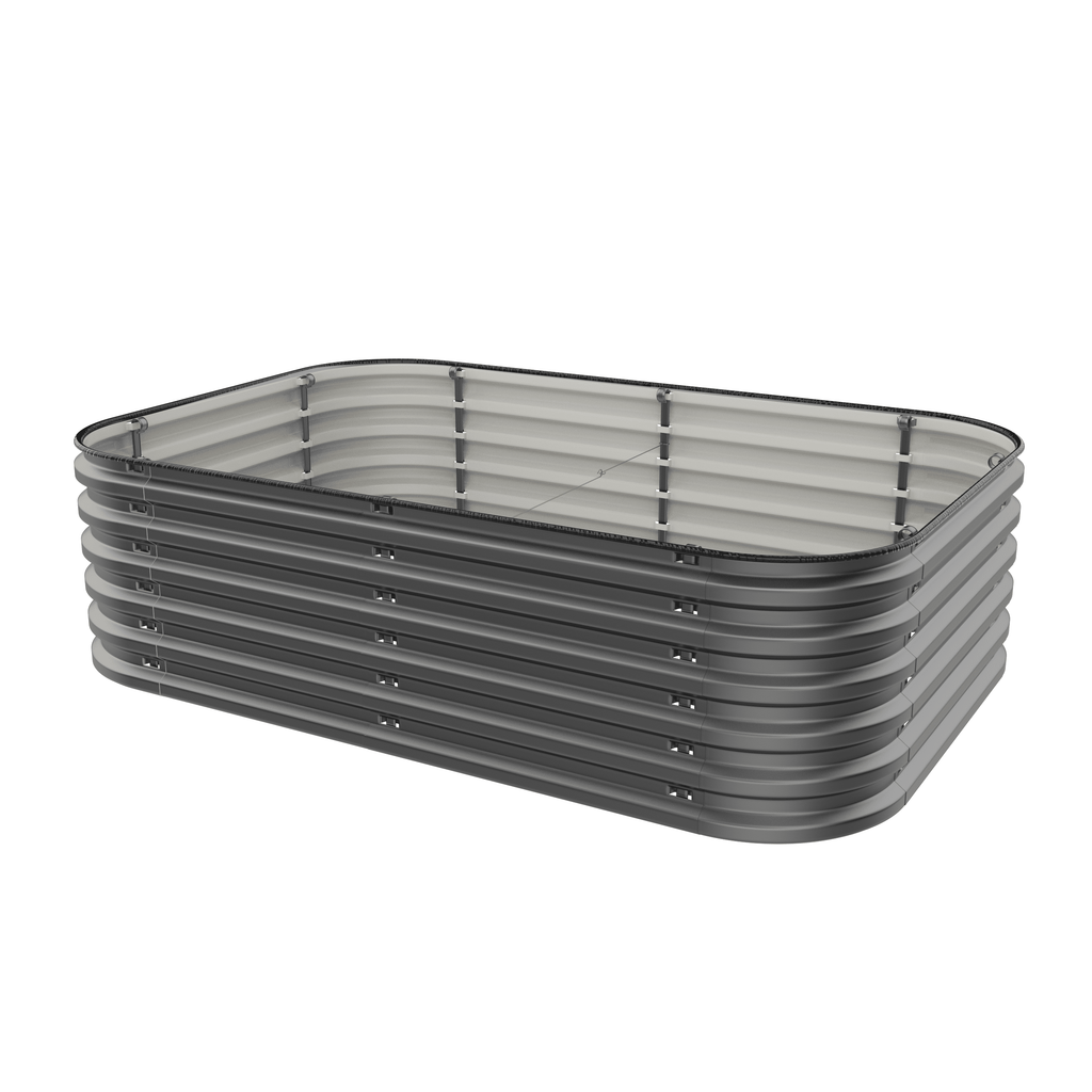 Gro-Rite Metal Raised Garden Bed Kit – No Tools Needed, Food-Safe Aluzinc Steel
