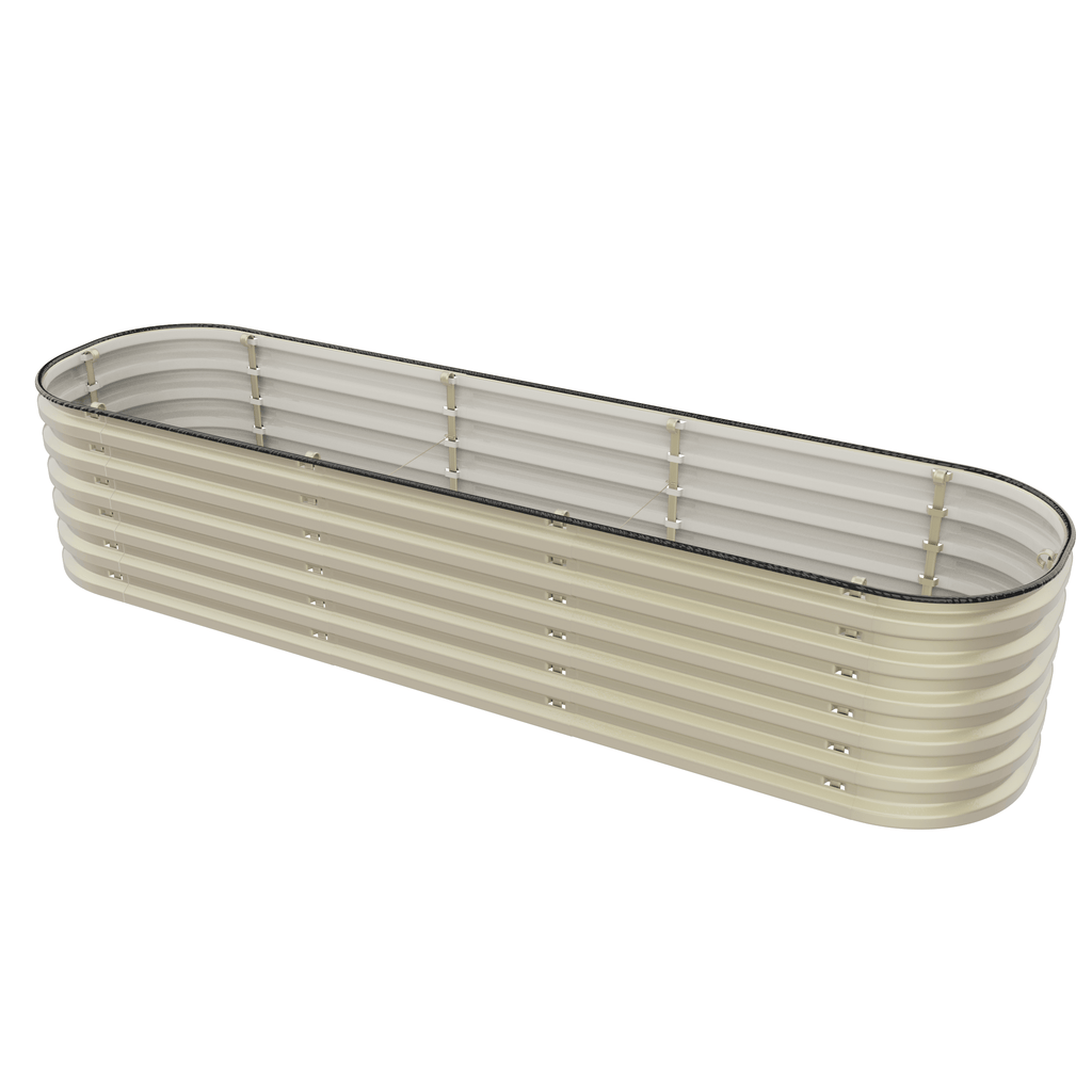 Gro-Rite Metal Raised Garden Bed Kit – No Tools Needed, Food-Safe Aluzinc Steel
