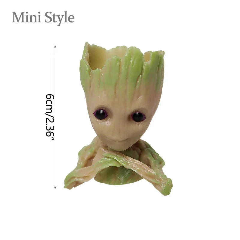 Home Garden Decoration Groot Flower Pot Baby Tree Man Miniature Model Anime Figure Ornament Home Supplies Crafts Kids Toys
