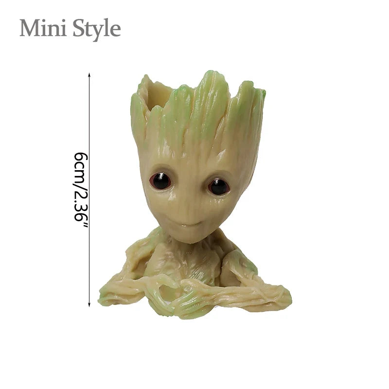 Home Garden Decoration Groot Flower Pot Baby Tree Man Miniature Model Anime Figure Ornament Home Supplies Crafts Kids Toys
