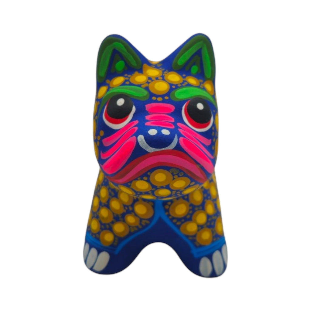 Alebrije Bulldog Figurine | Colorful Floral Design