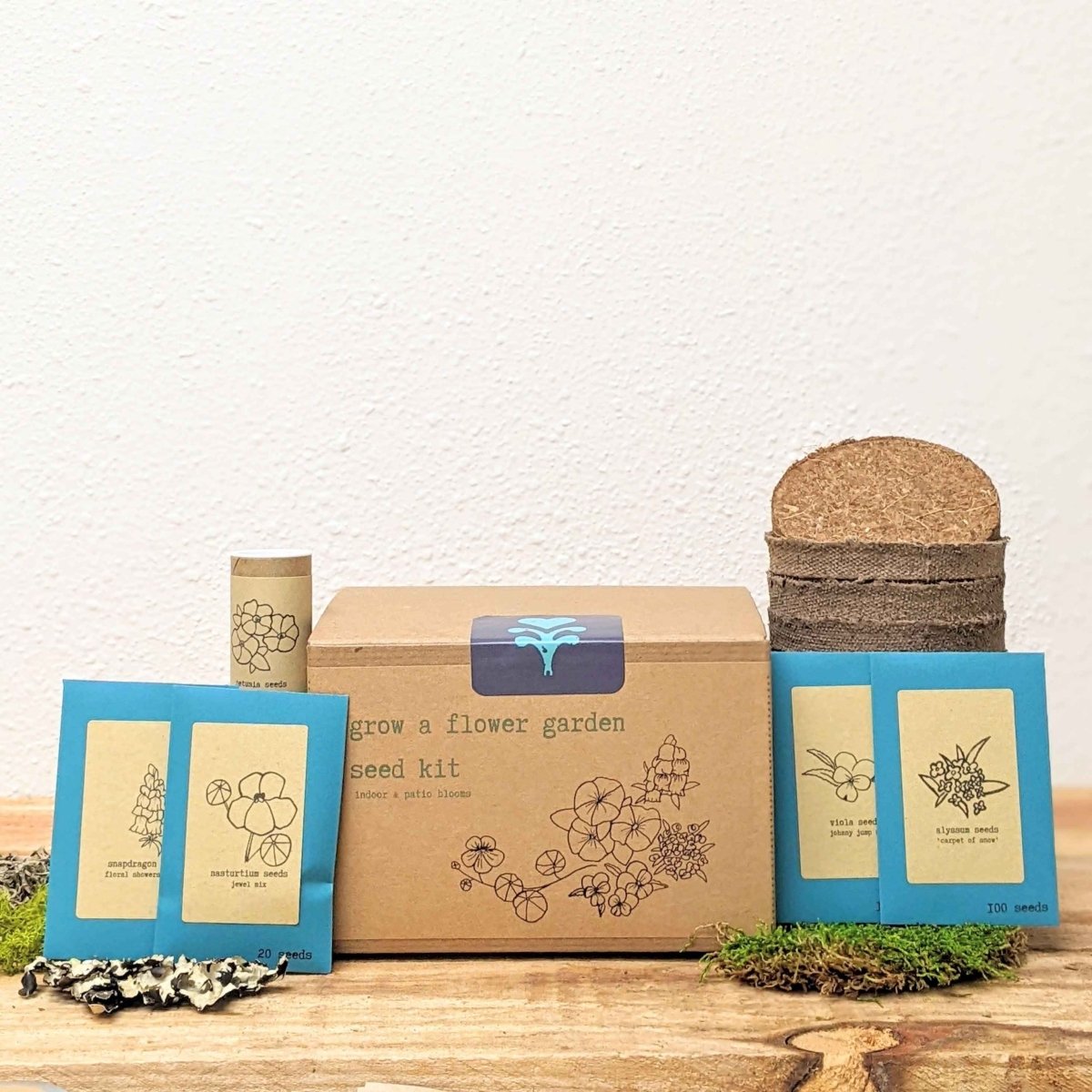 "Grow a Flower Garden" Indoor Blooms Seed Kit – Fresh US-Grown Seeds for Windowsill or Garden