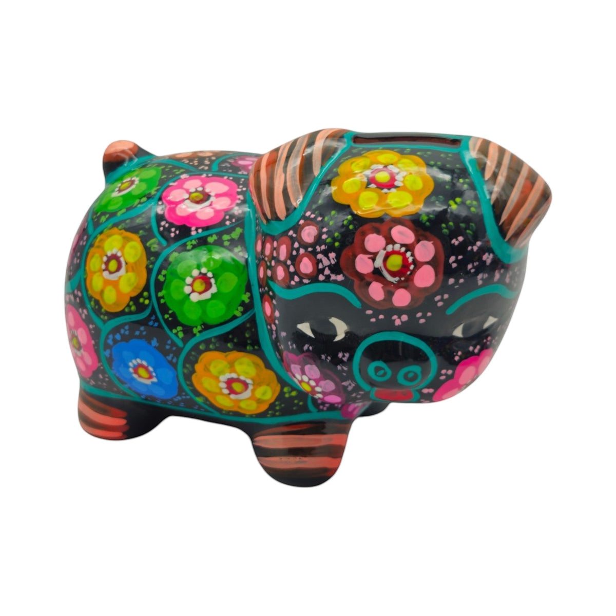 Handmade Guerrero Piggy Bank | Mexican Ceramic Coin Bank
