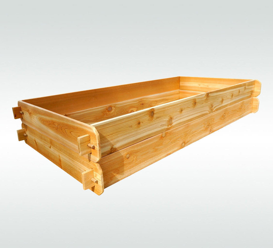 Cedar Raised Garden Bed Kit – Double Deep 3x6, No Tools, Handcrafted in the USA