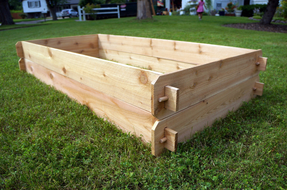 Cedar Raised Garden Bed Kit – Double Deep 3x6, No Tools, Handcrafted in the USA