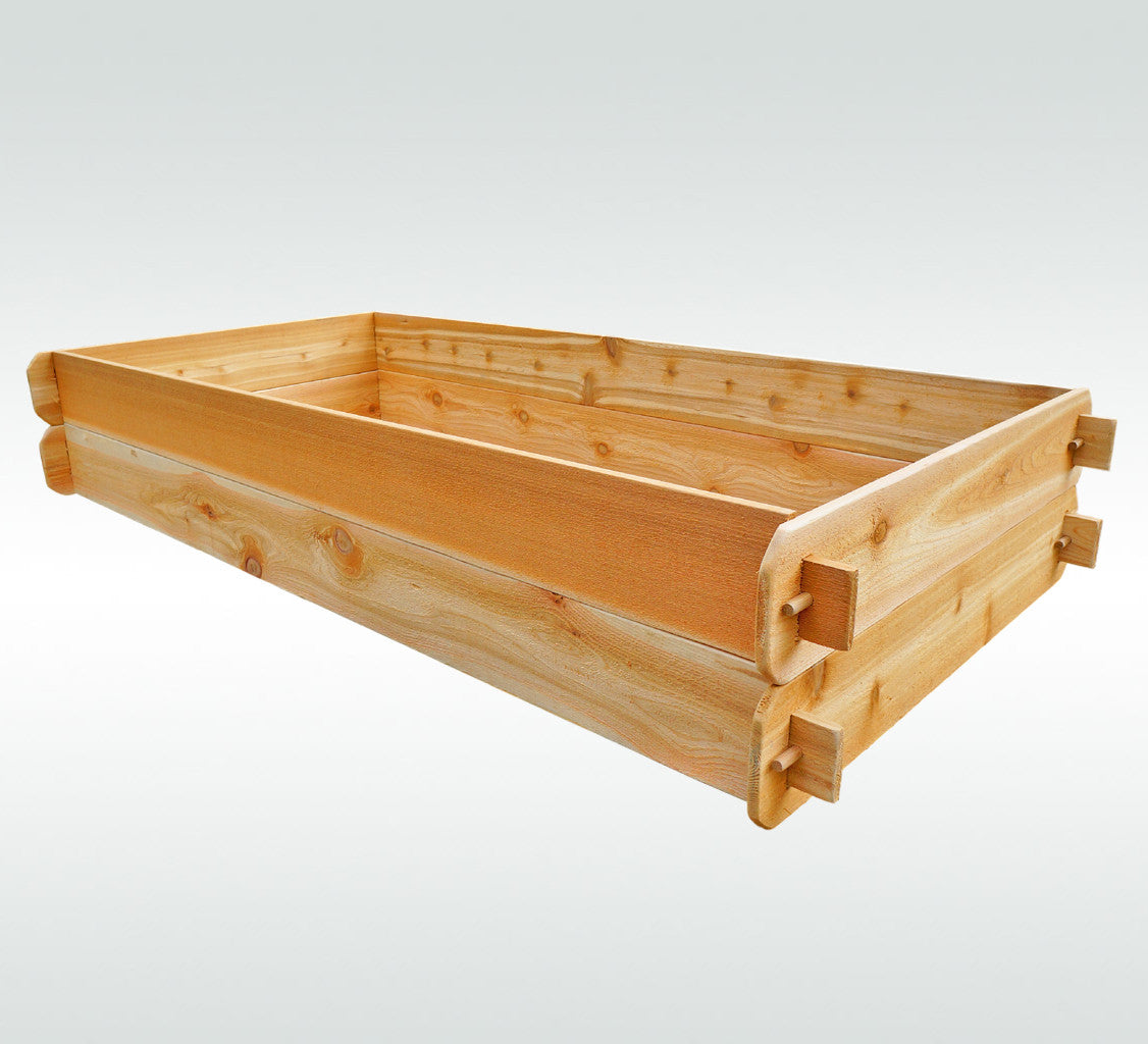 Cedar Raised Garden Bed Kit – Double Deep 3x6, No Tools, Handcrafted in the USA