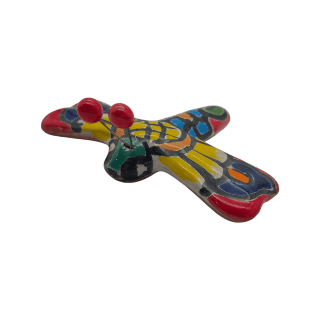 Set of 2 Talavera Dragonfly Wall Figurines | Mexican Folk Art