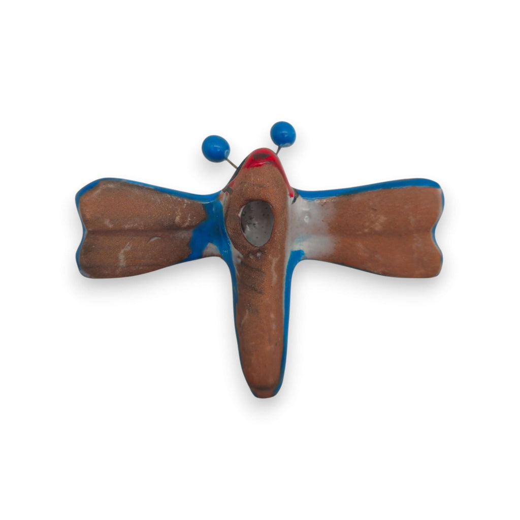 Set of 2 Talavera Dragonfly Wall Figurines | Mexican Folk Art